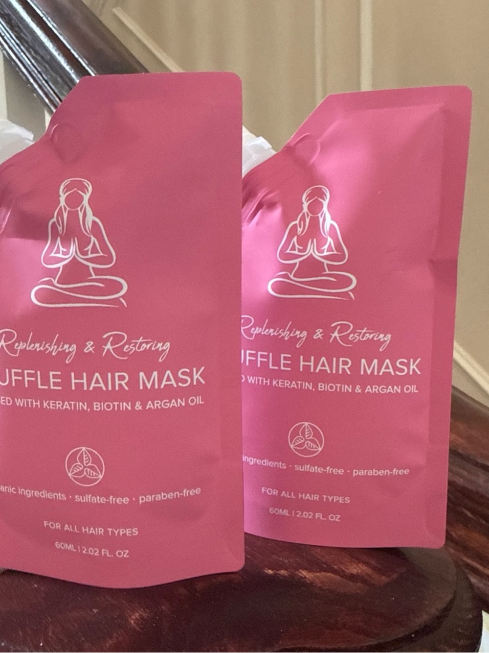 2X KARMA BEAUTY Truffle Hair Mask Deluxe Mini 2.02 FL OZ Each NWOB.